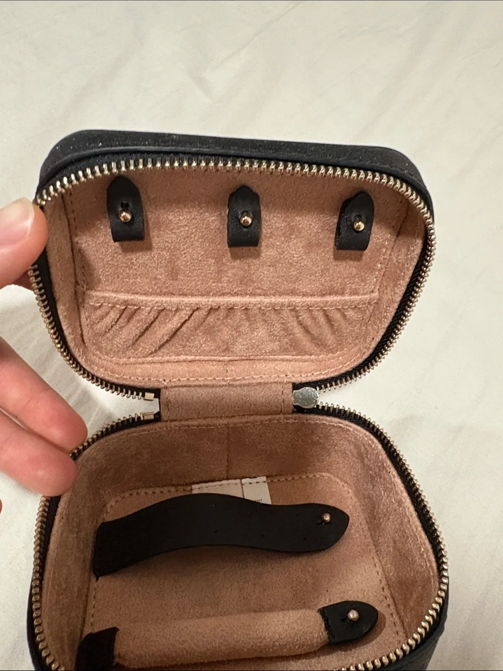 kate spade Black Jewelry Travel Case with Gold Zipper